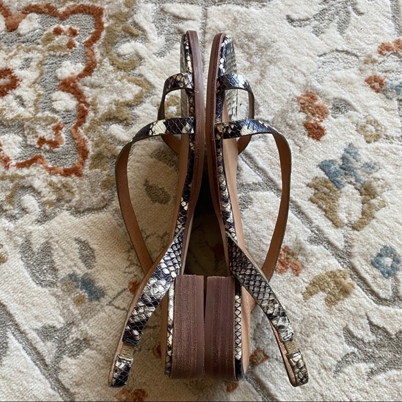 NWT Madewell Heidi Slingback Sandal in Snake Embossed Leather Size 7 - Picture 3 of 6